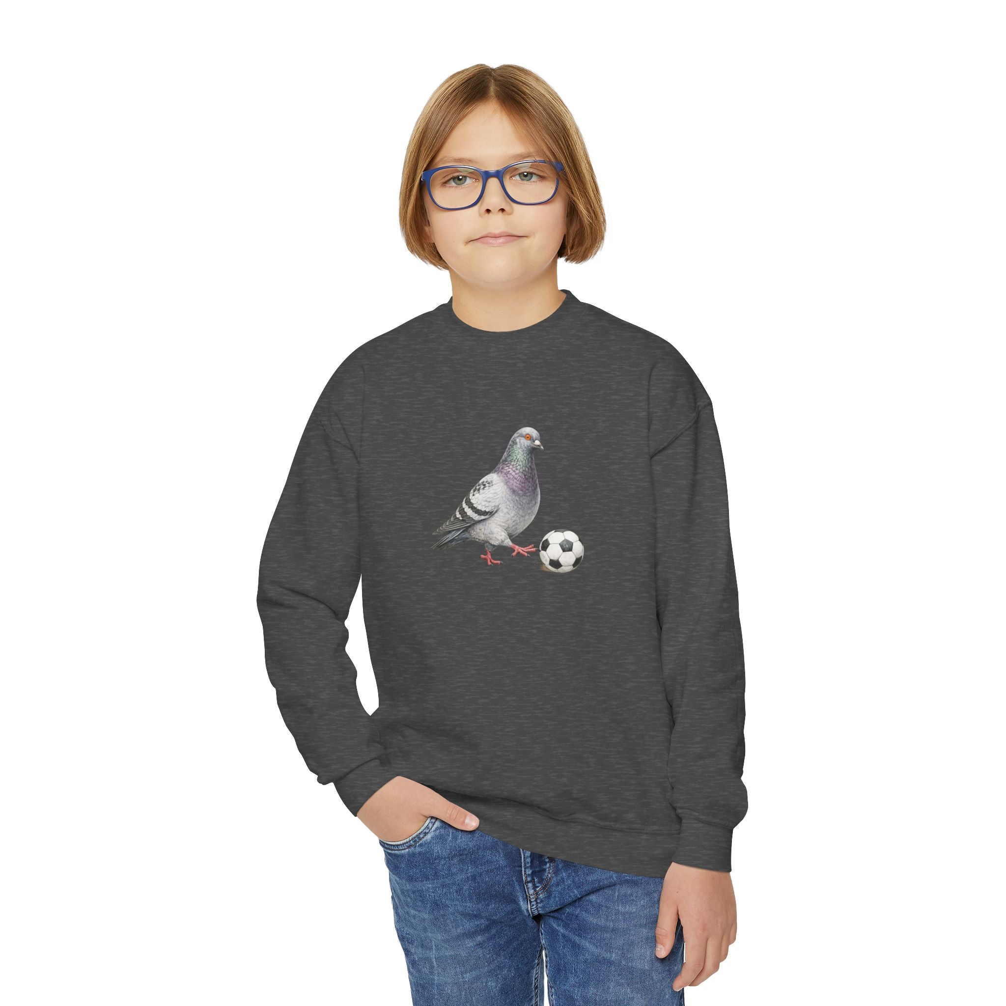 Customizable Corona NYC Pigeon NYC Kids Crewneck Sweatshirt    New York Soccer Player Bird Lover Childrens Sweater