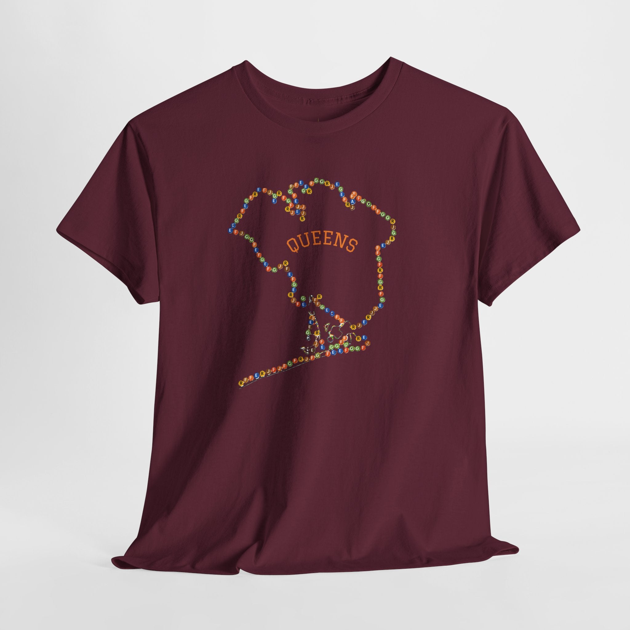 Queens Map Subway Signs T-Shirt | NYC Subway Tee