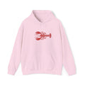 Hamptons Lobster Hoodie — Coastal Style Pink Hooded Swetshirt