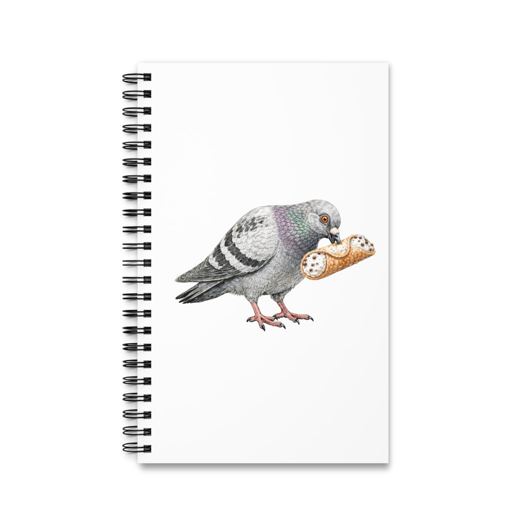 Customizable Arthur Avenue NYC Pigeon Spiral Journal | Bronx Little Italy Bird Lovers Notebook