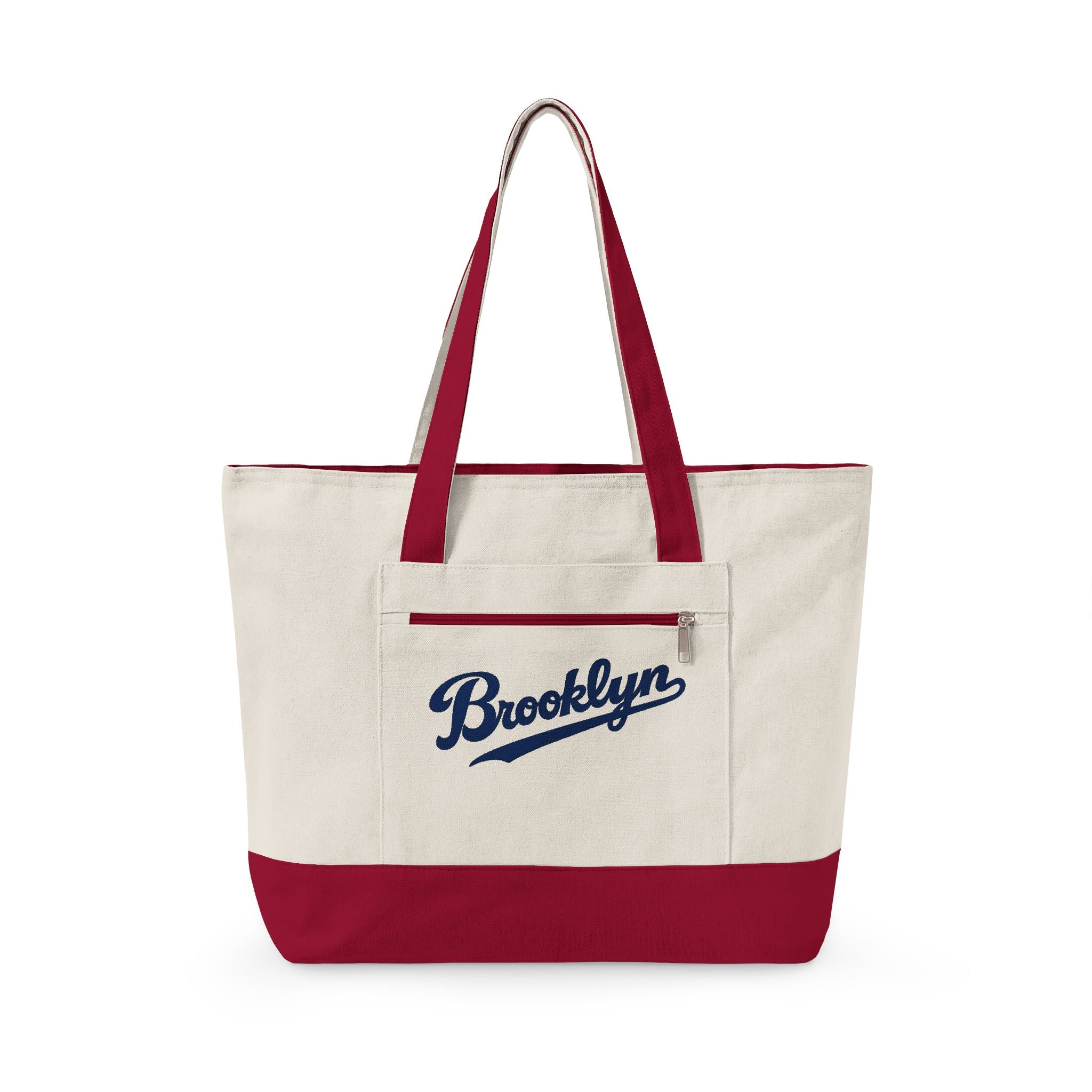 Brooklyn Canvas Tote — Zippered Market Bag