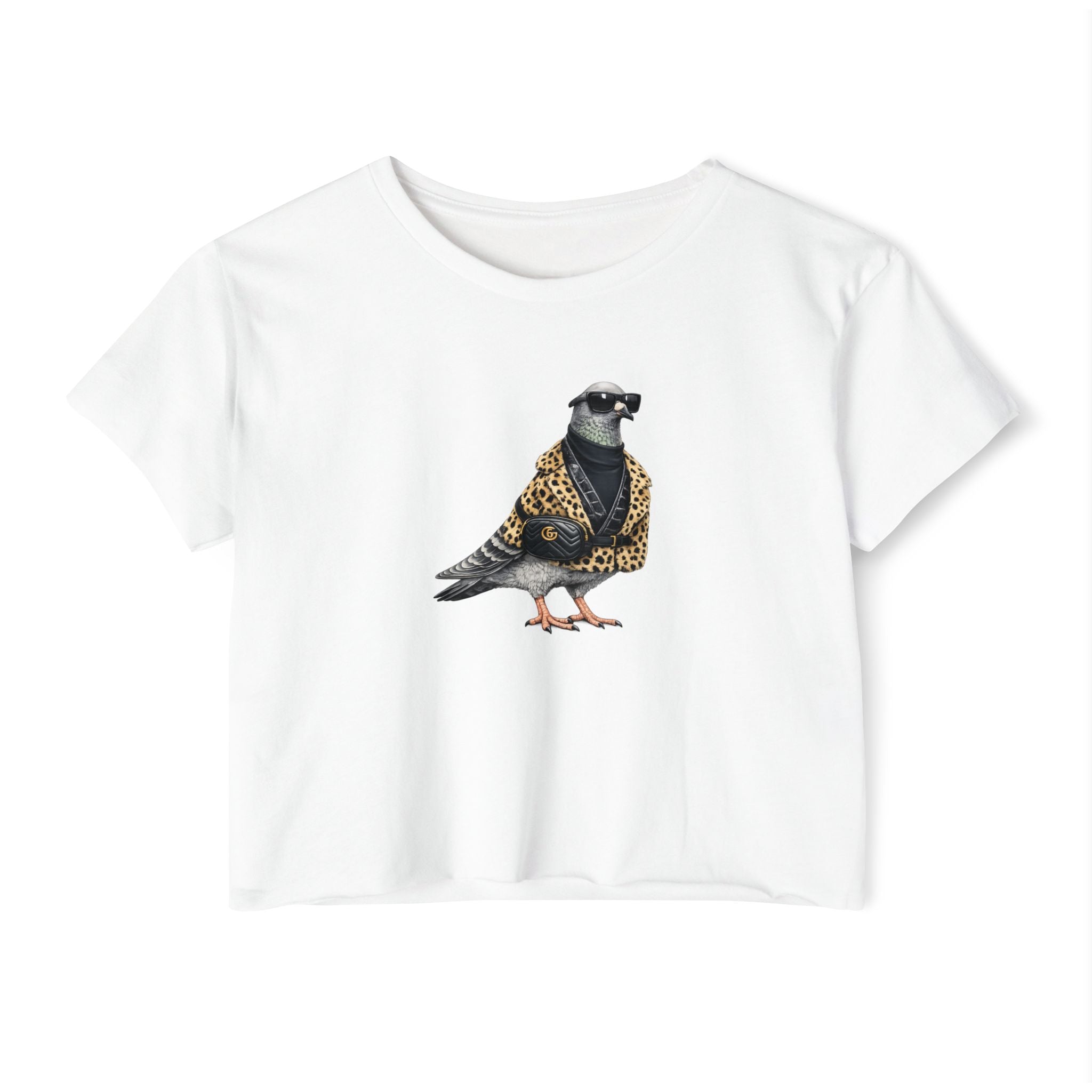 Customizable Staten Island NYC Pigeon Crop Top