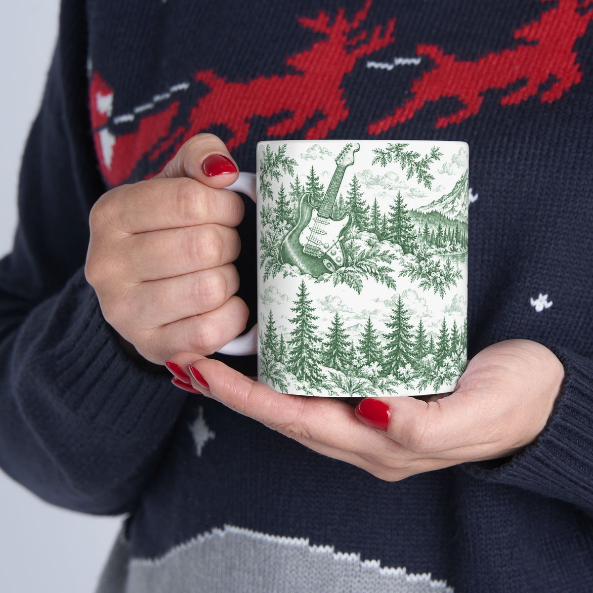 Seattle Green Toile de Jouy Ceramic Mug (11oz)