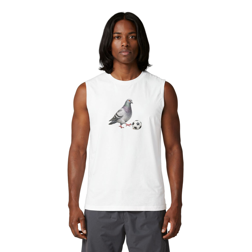 Customizable Corona NYC Pigeon Soccer Muscle Tank Top | Soccer Player Bird Lovers Tee