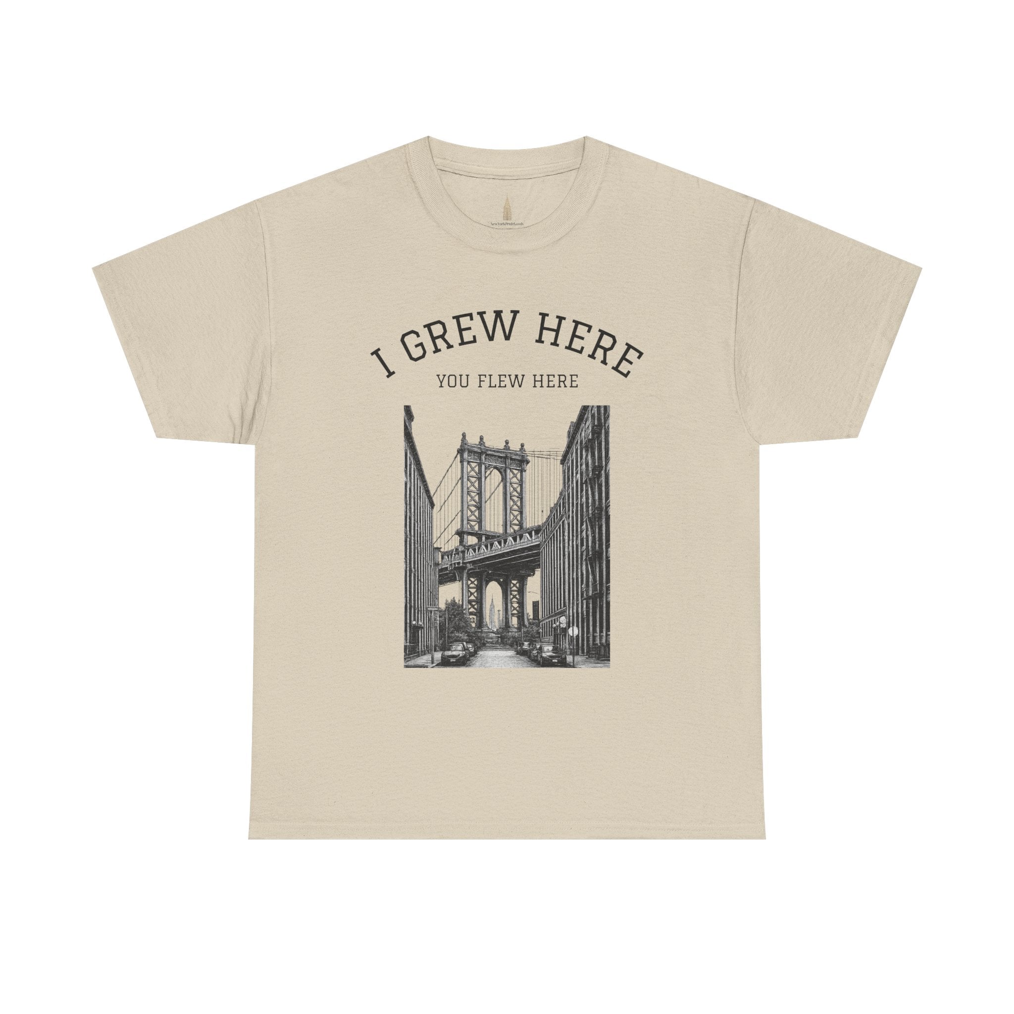 DUMBO Brooklyn Manhattan Bridge T-Shirt  I  I Grew Here You Flew Here Tee