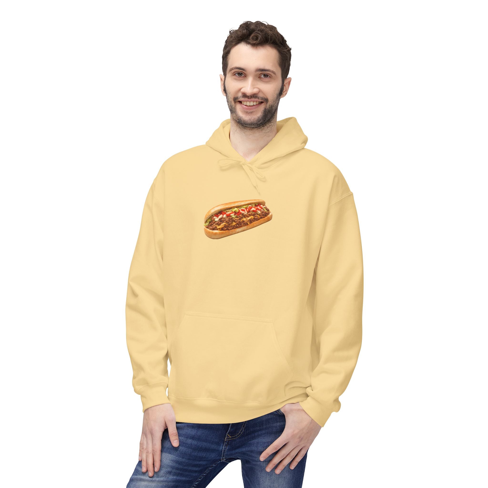 NYC Chopped Cheese Hoodie — New York Sandwich Hooded Pullover Sweatshirt