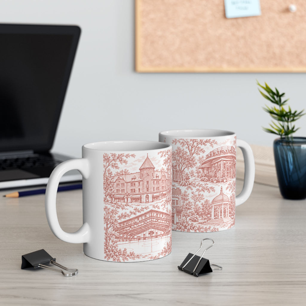 Great Neck Red de Jouy 11oz Ceramic Mug