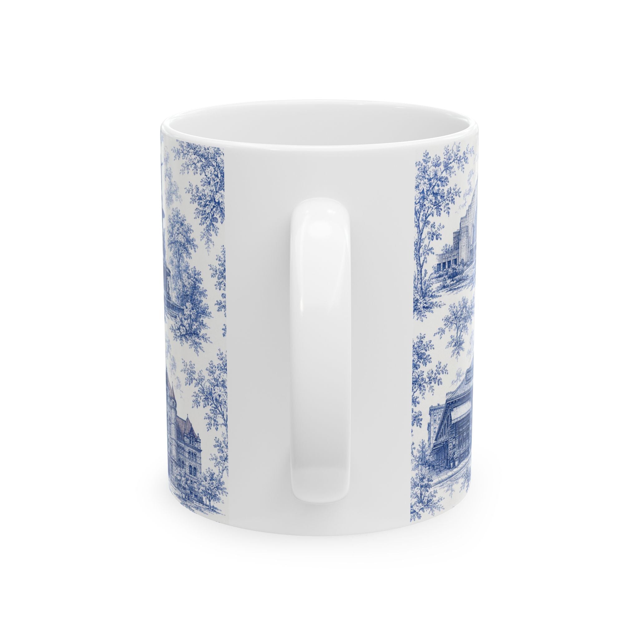 Cincinnati Blue Toile de Jouy Ceramic Mug — Coffee mug 11oz
