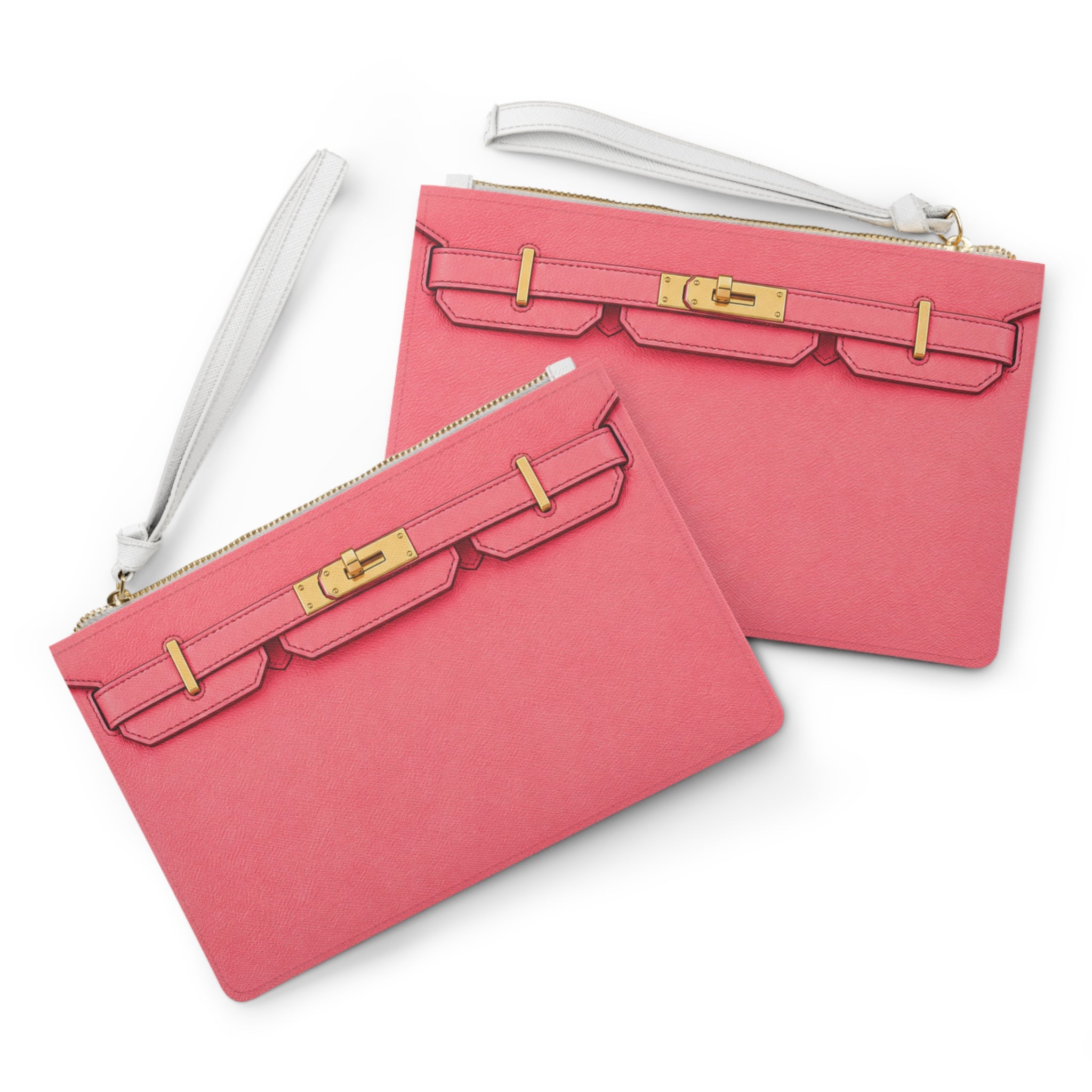 Canal Street Pink and Gold Clutch Bag — Elegant Wristlet Purse for Evening & Gifts