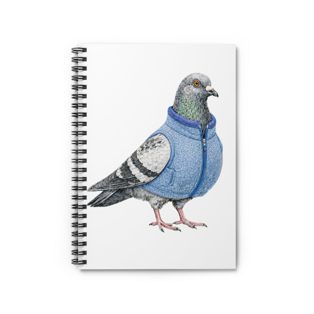 Customizable Financial District NYC Pigeon Spiral Journal |  FiDI Finance Bro Wall Street Bird Lovers Notebook