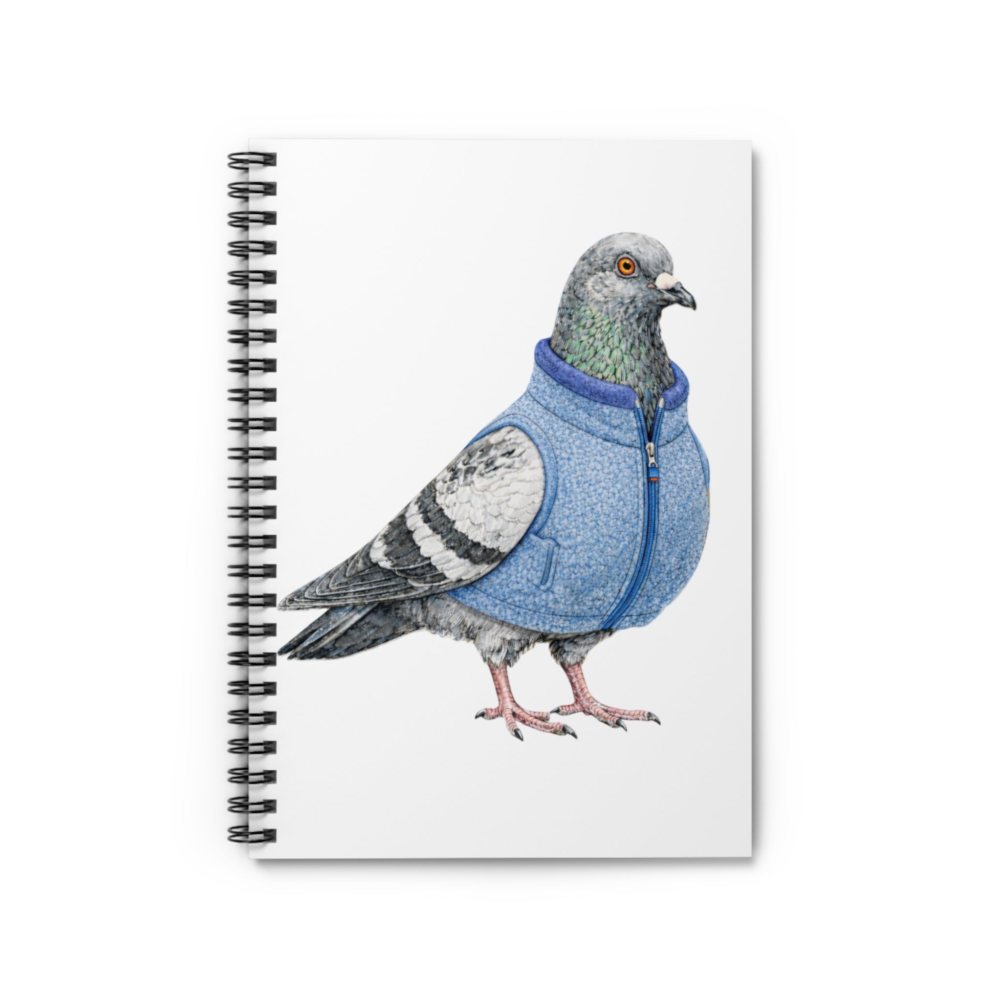 Customizable Financial District NYC Pigeon Spiral Journal |  FiDI Finance Bro Wall Street Bird Lovers Notebook