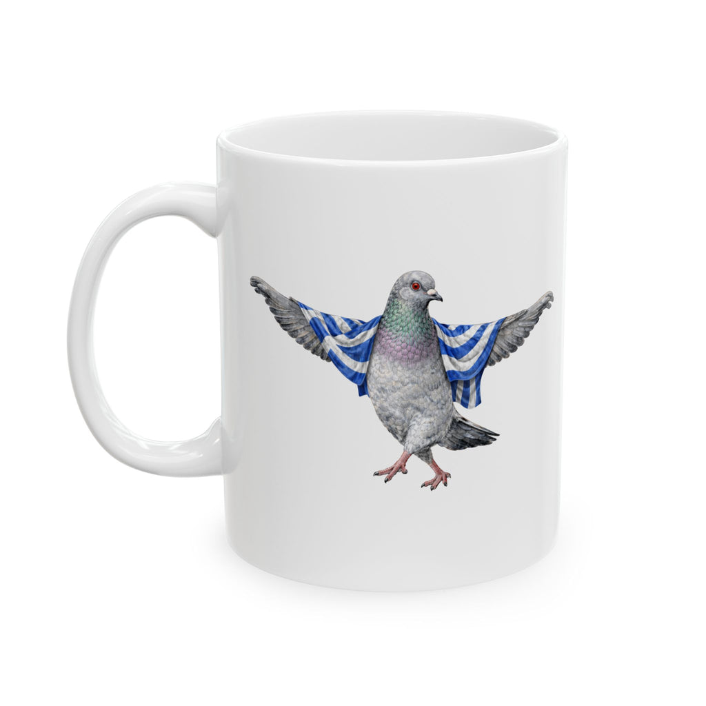 Customizable Astoria NYC Pigeon Mug | Greek Queens Bird Lovers Ceramic Coffee Cup