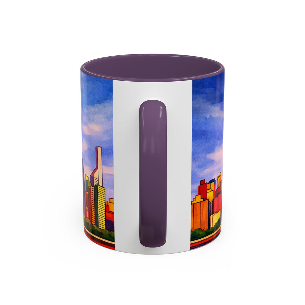 Over The Town  Marc Chagall-inspired Fan Art Manhattan Skyline NYC Accent Coffee Mug