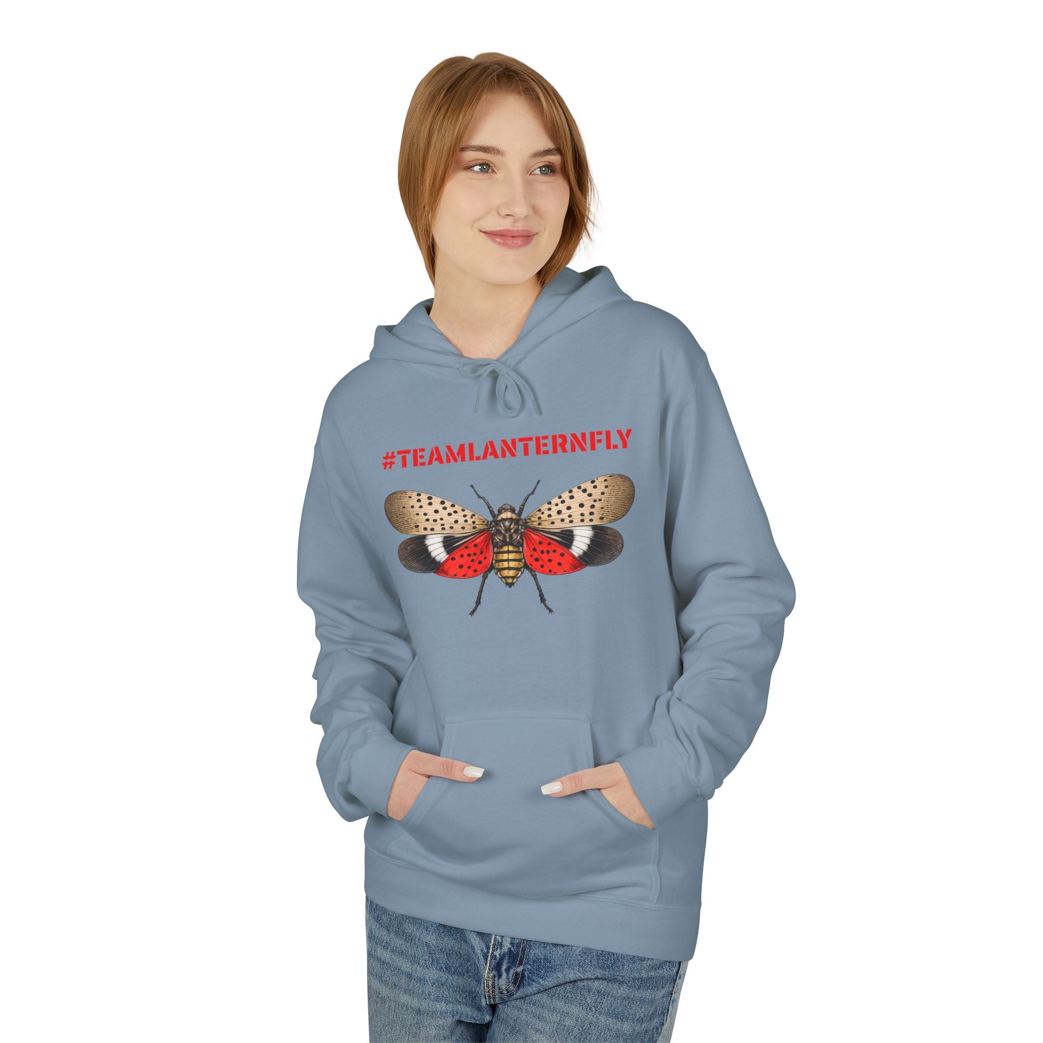 NYC Spotted Lanternfly Hoodie — Team Lanternfly Hooded Pullover Sweatshirt