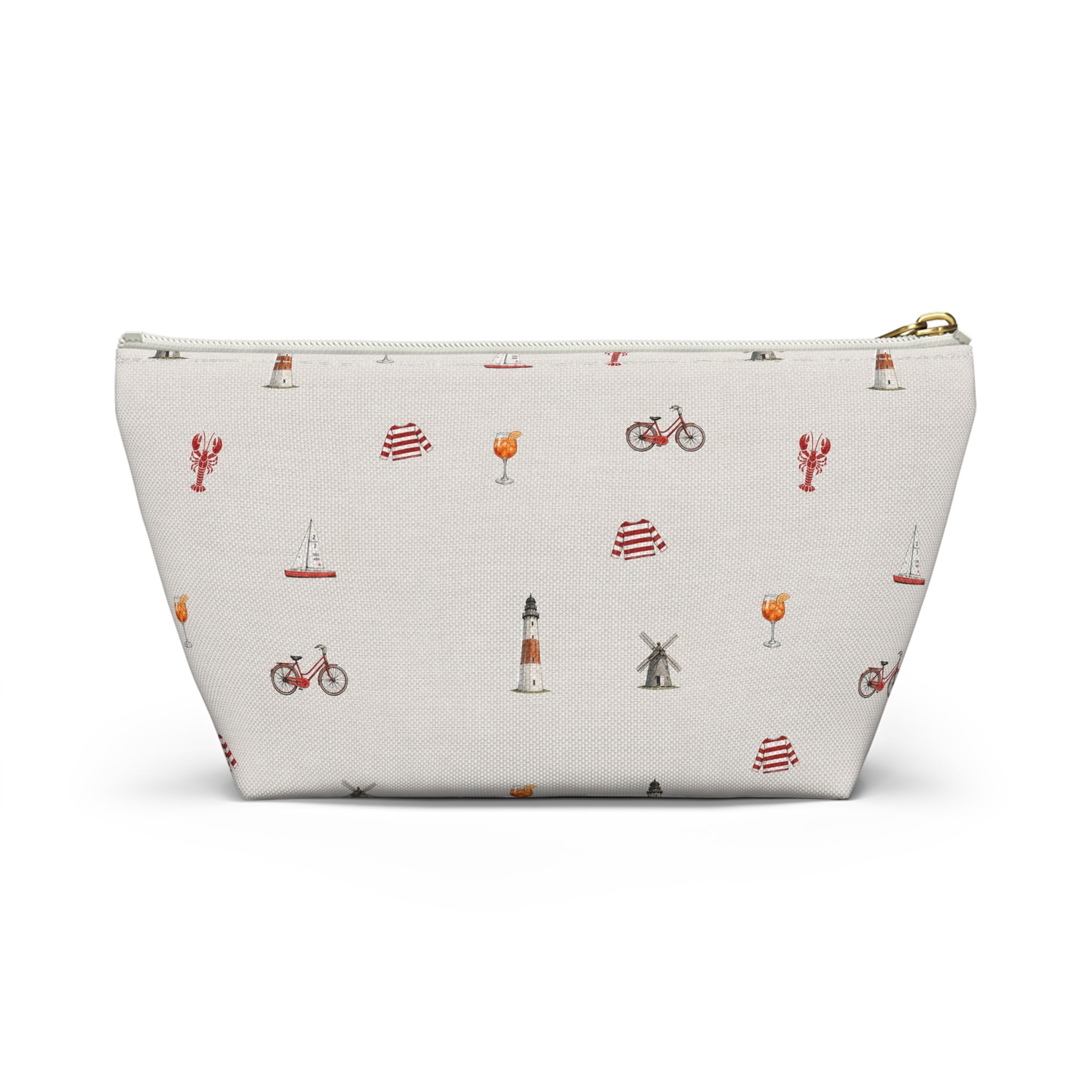 Icons of The Hamptons Heather Gray Accessory Pouch — T-Bottom Makeup Bag