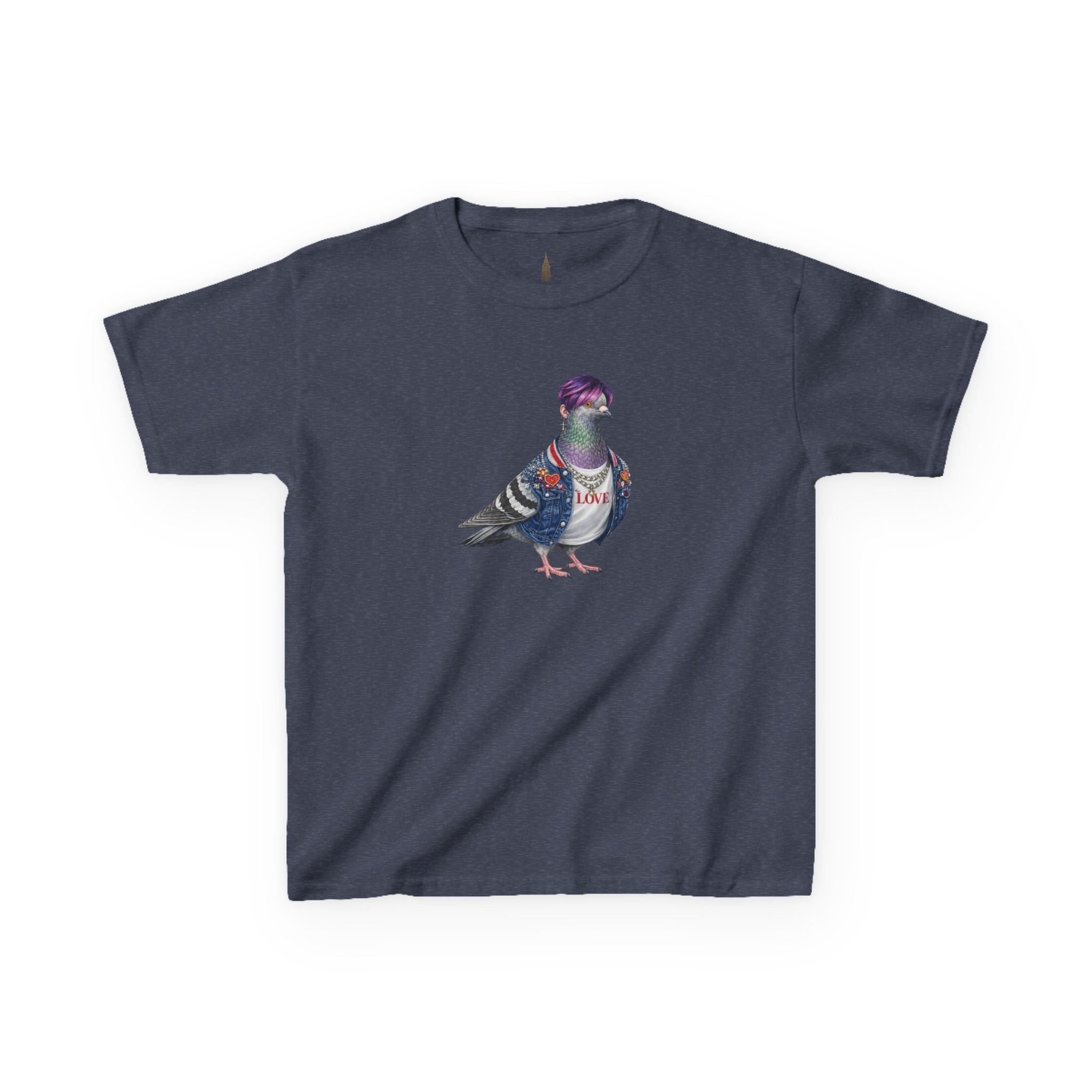 Customizable Koreatown NYC Pigeon Kids KPop Tee — Cute Bird K-Pop T-Shirt for Children
