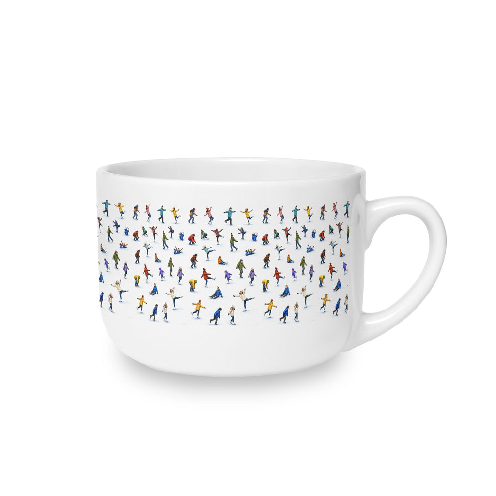 Winter Ice Skaters 25oz Ceramic Soup Bowl