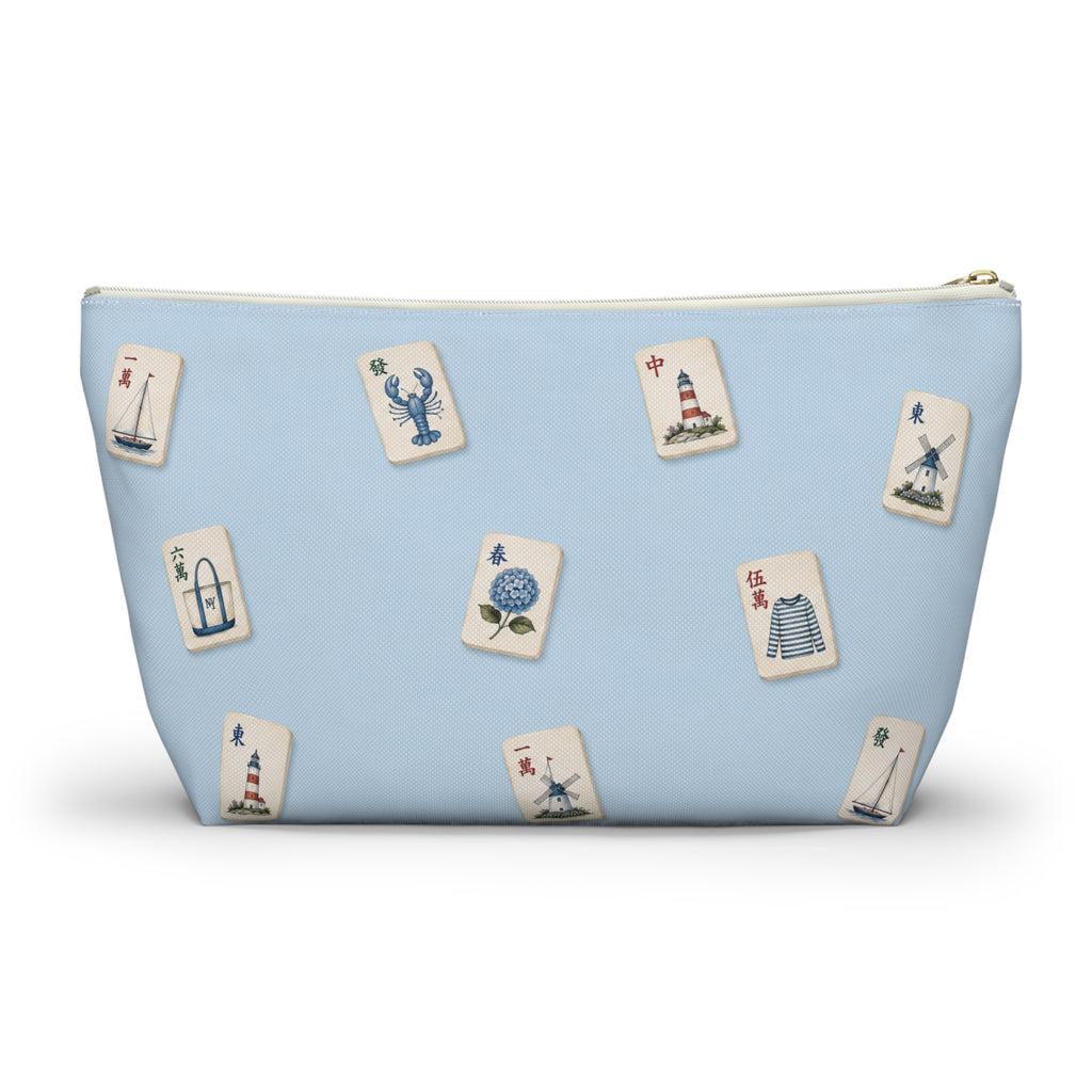 Hamptons Mahjong Tile Pouch —  T-Bottom Travel Bag