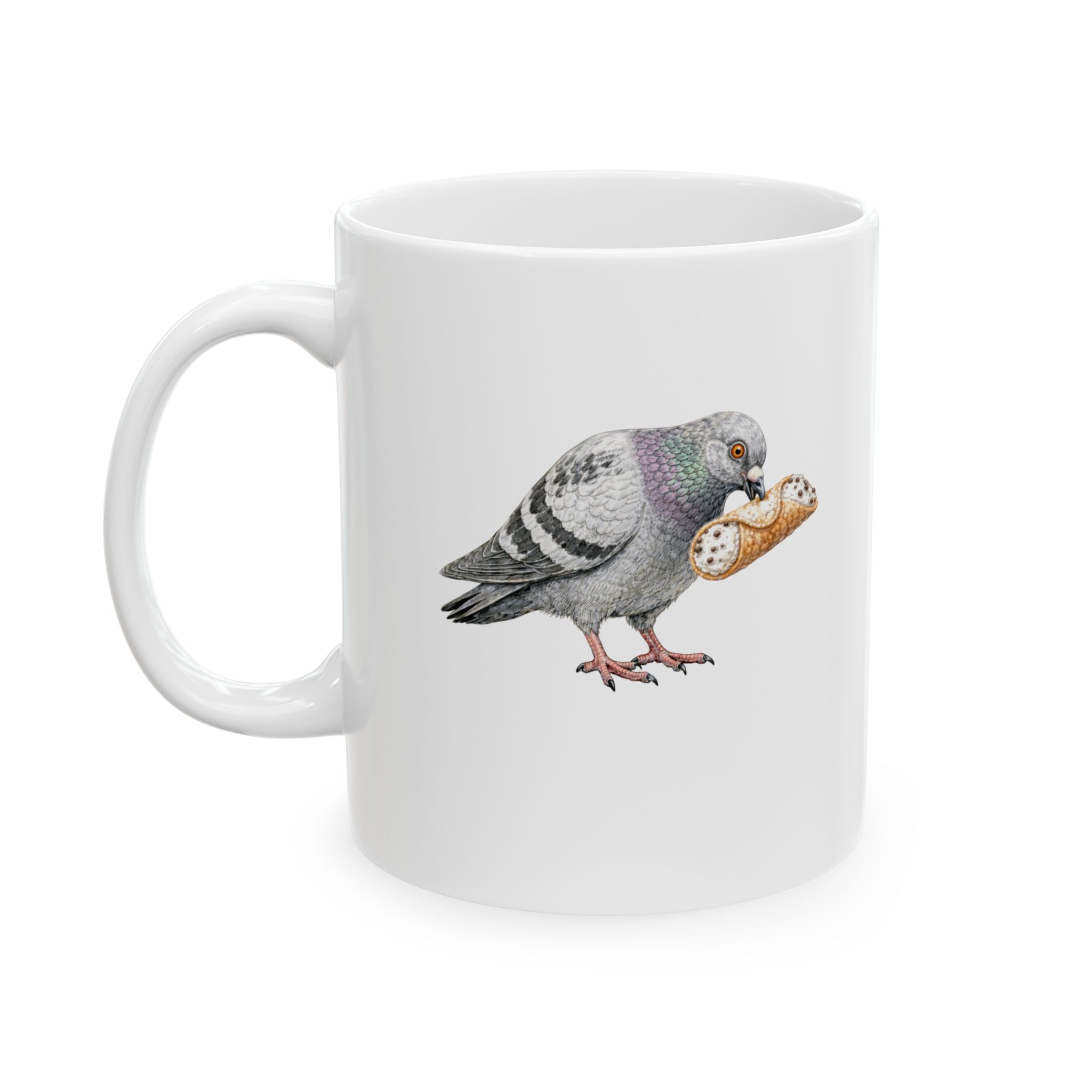 Customizable Arthur Avenue NYC Pigeon Mug | Cannoli Bird Lovers Ceramic Coffee Cup