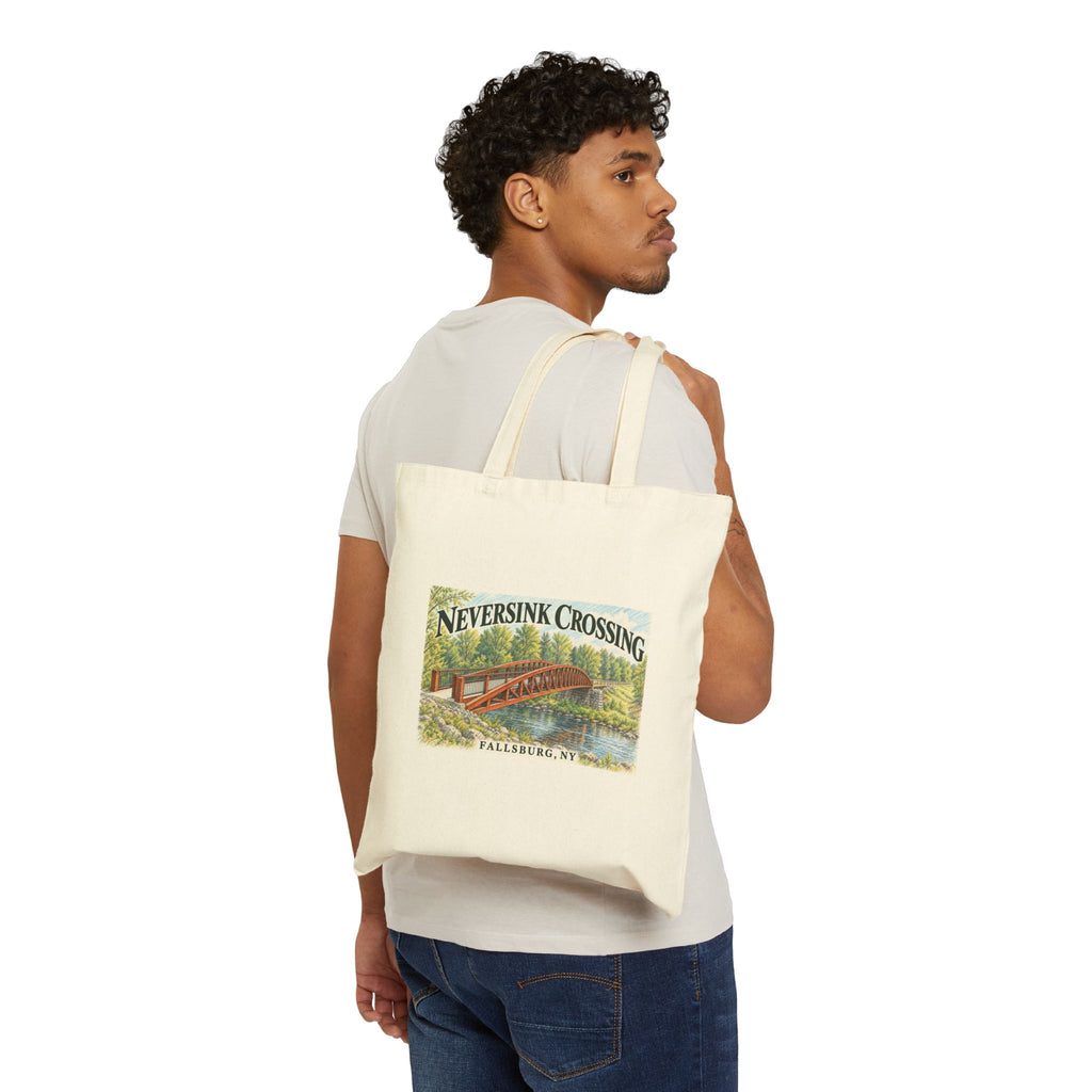 Neversink Crossing Fallsburg, Catskills Upstate New York Cotton Canvas Tote Bag