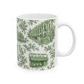 Park Slope Green Toile de Jouy Mug | NYC Chinoiserie Ceramic Coffee Cup