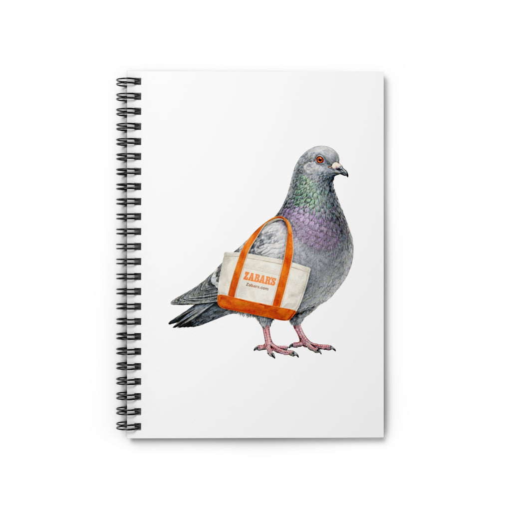 Customizable Upper West Side NYC Pigeon Spiral Journal | Grocery Shopper Bird Lovers Notebook