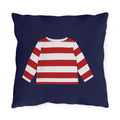 Sailor Kid Breton Navy Outdoor Pillow  – Cozy Hamptons Patio Throw Cushion