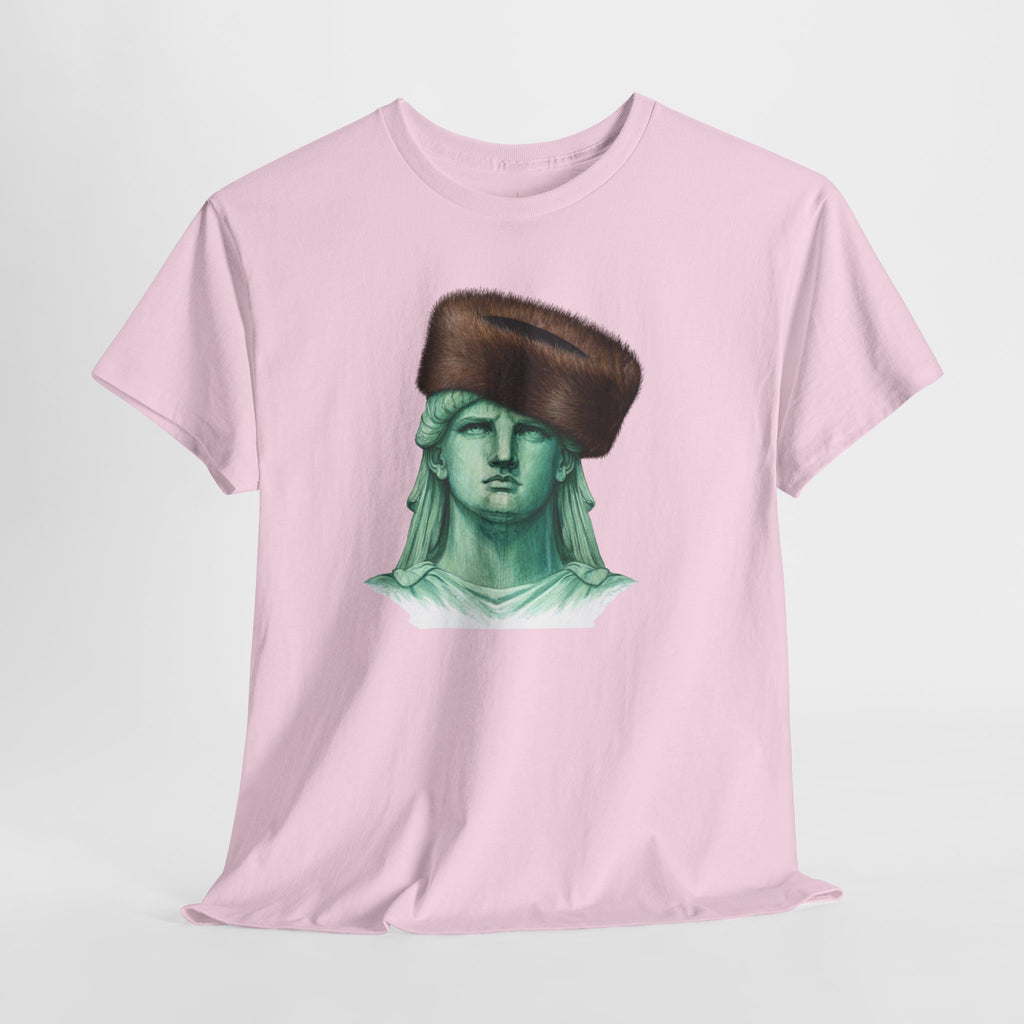Statue of Liberty Crowned with Shtreimel T-Shirt | NYC Statue Tee