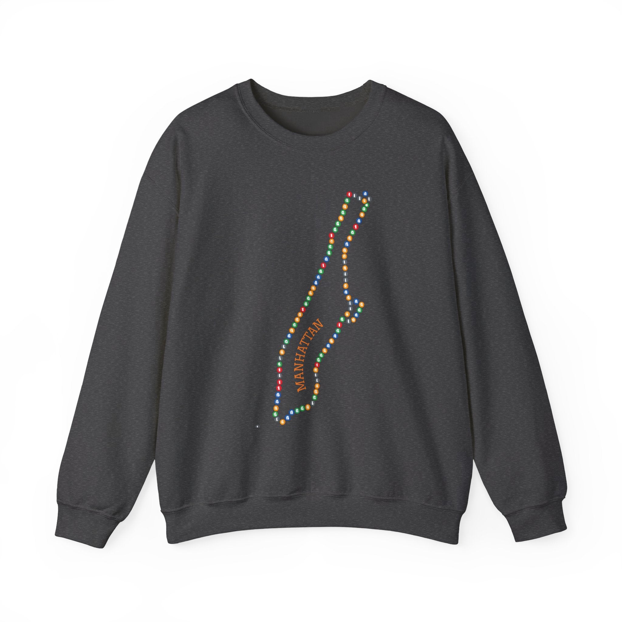 Manhattan Map Subway Signs Sweatshirt | NYC Crewneck Sweater