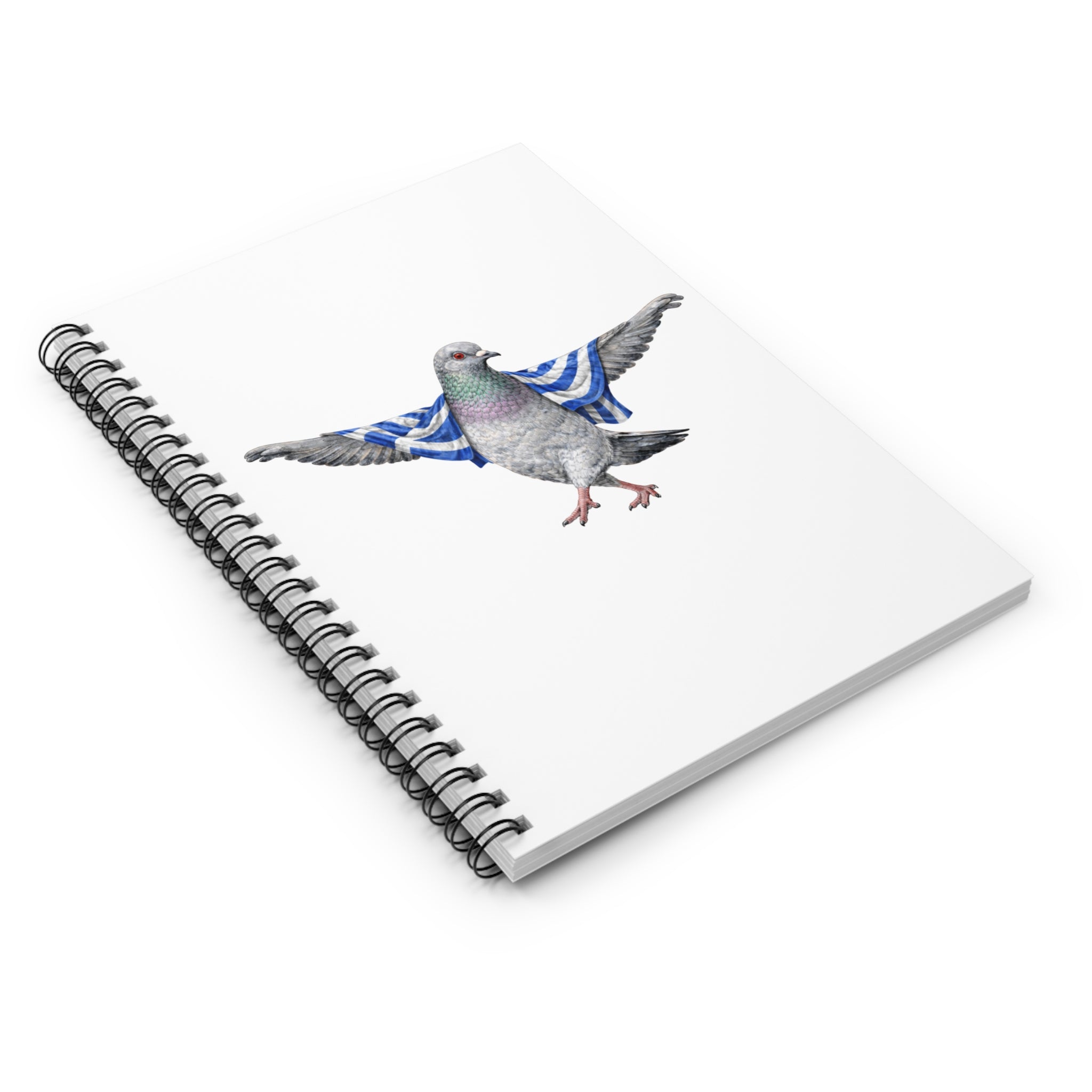 Customizable Astoria NYC Pigeon Spiral Journal | Opa Zorba Bird Lovers Notebook