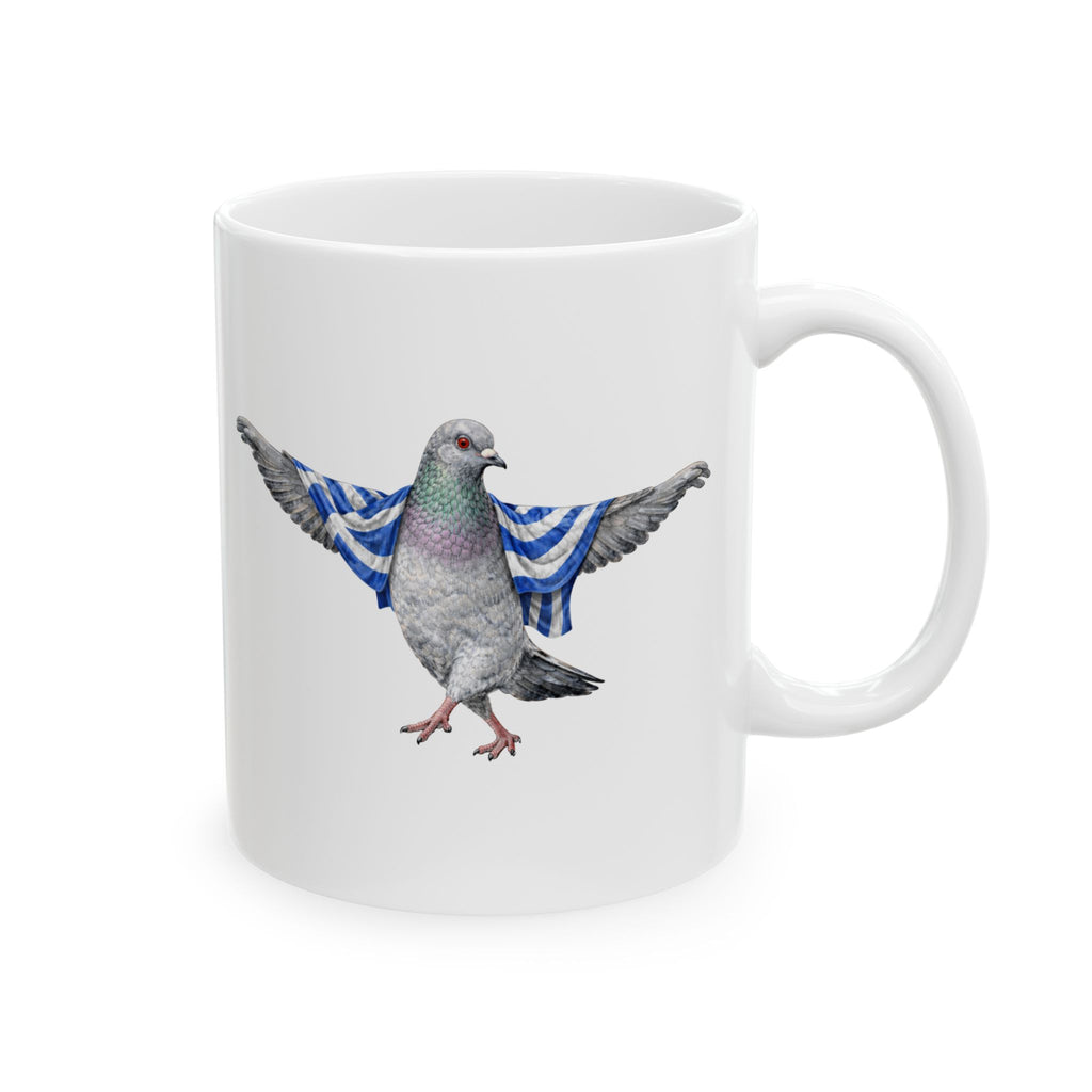 Customizable Astoria NYC Pigeon Mug | Greek Queens Bird Lovers Ceramic Coffee Cup