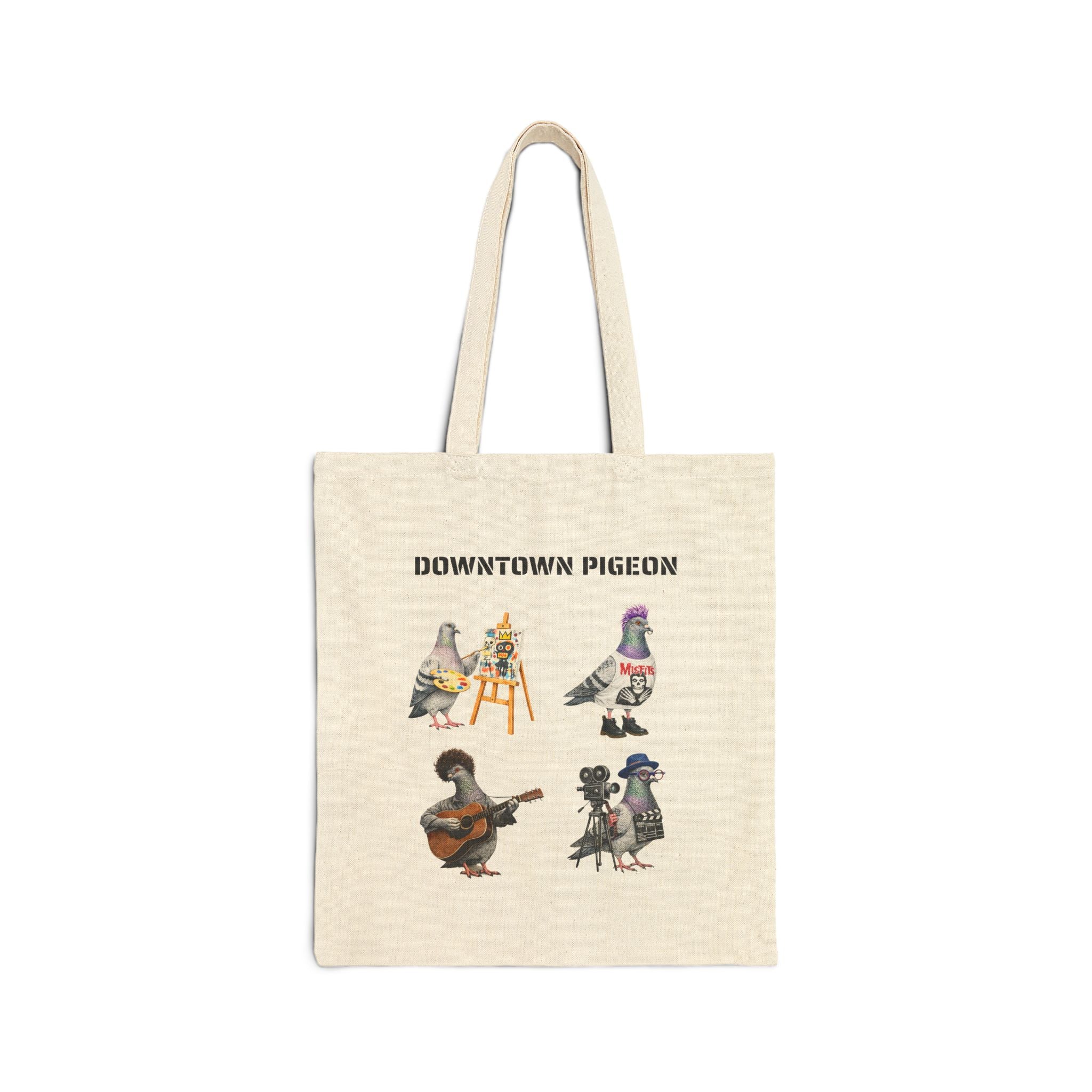 Downtown NYC Pigeon Subway Tote Bag | Illustrated The New Yorker Artist Filmmaker Musician Punk Bird Lovers Tote
