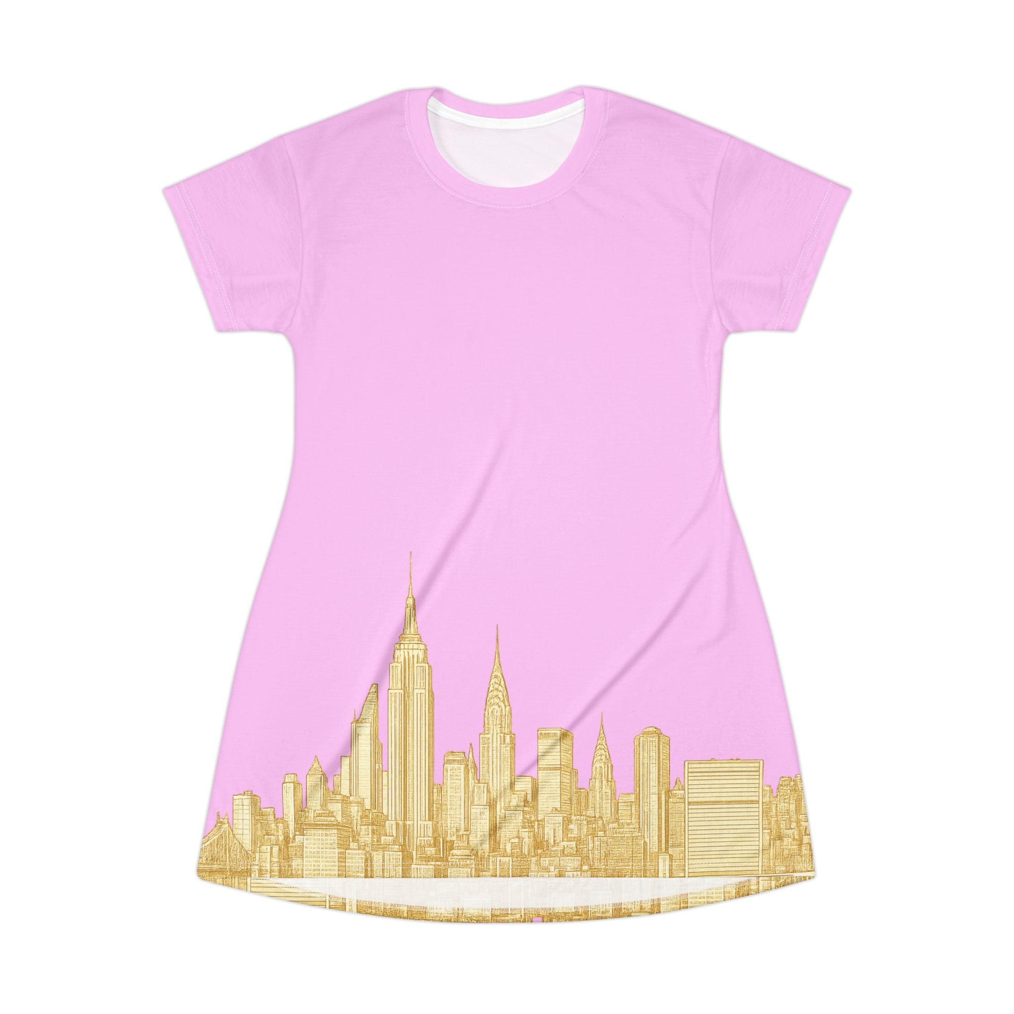 New York City Skyline T-Shirt Dress