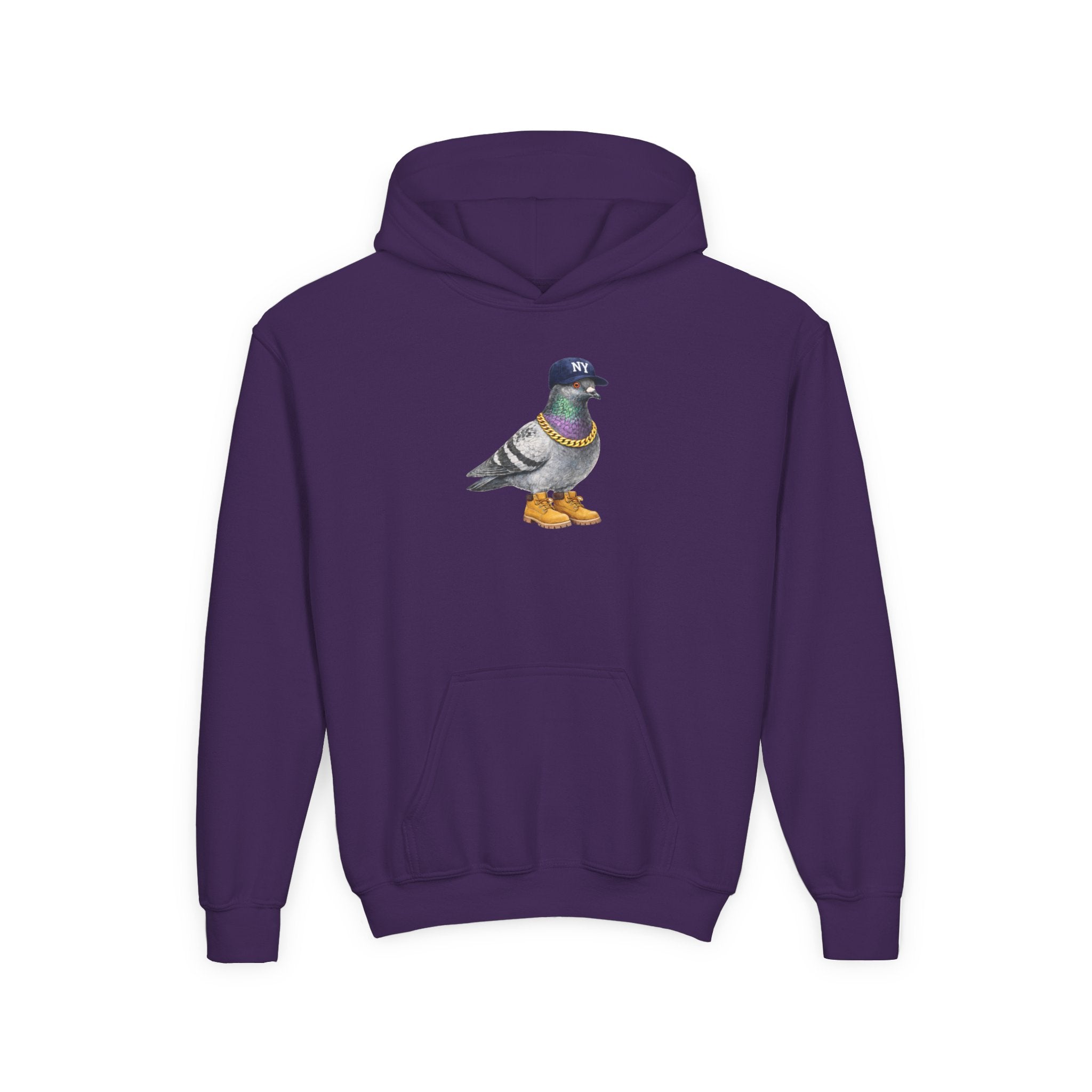 Customizable Bronx NYC Pigeon NYC Kids Hoodie | New York Baseball Sports Fan Bird Lovers Childrens Hooded Sweatshirt