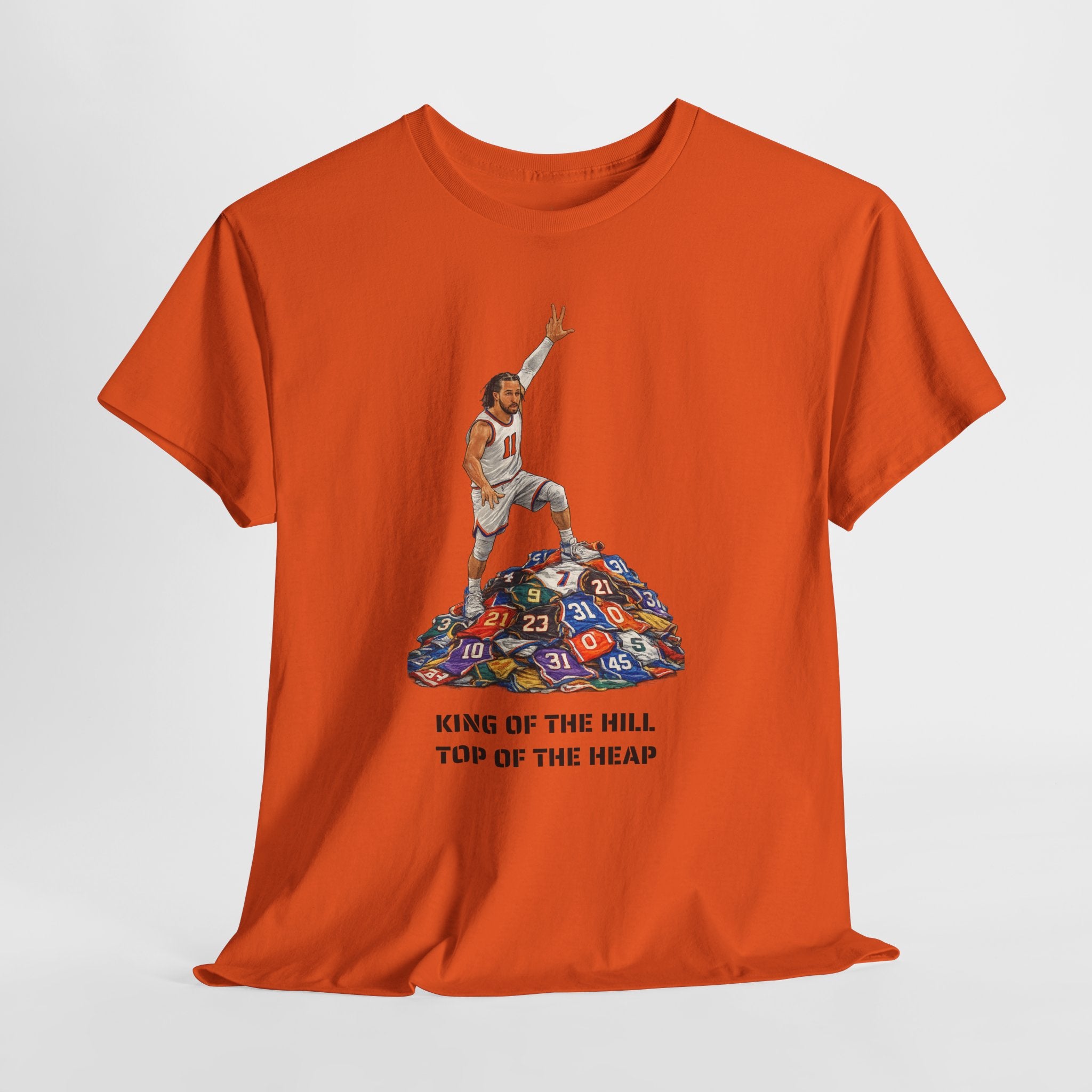 Jalen Brunson King of the Hill Top of the Heap Tee | New York New York Basketball T-Shirt