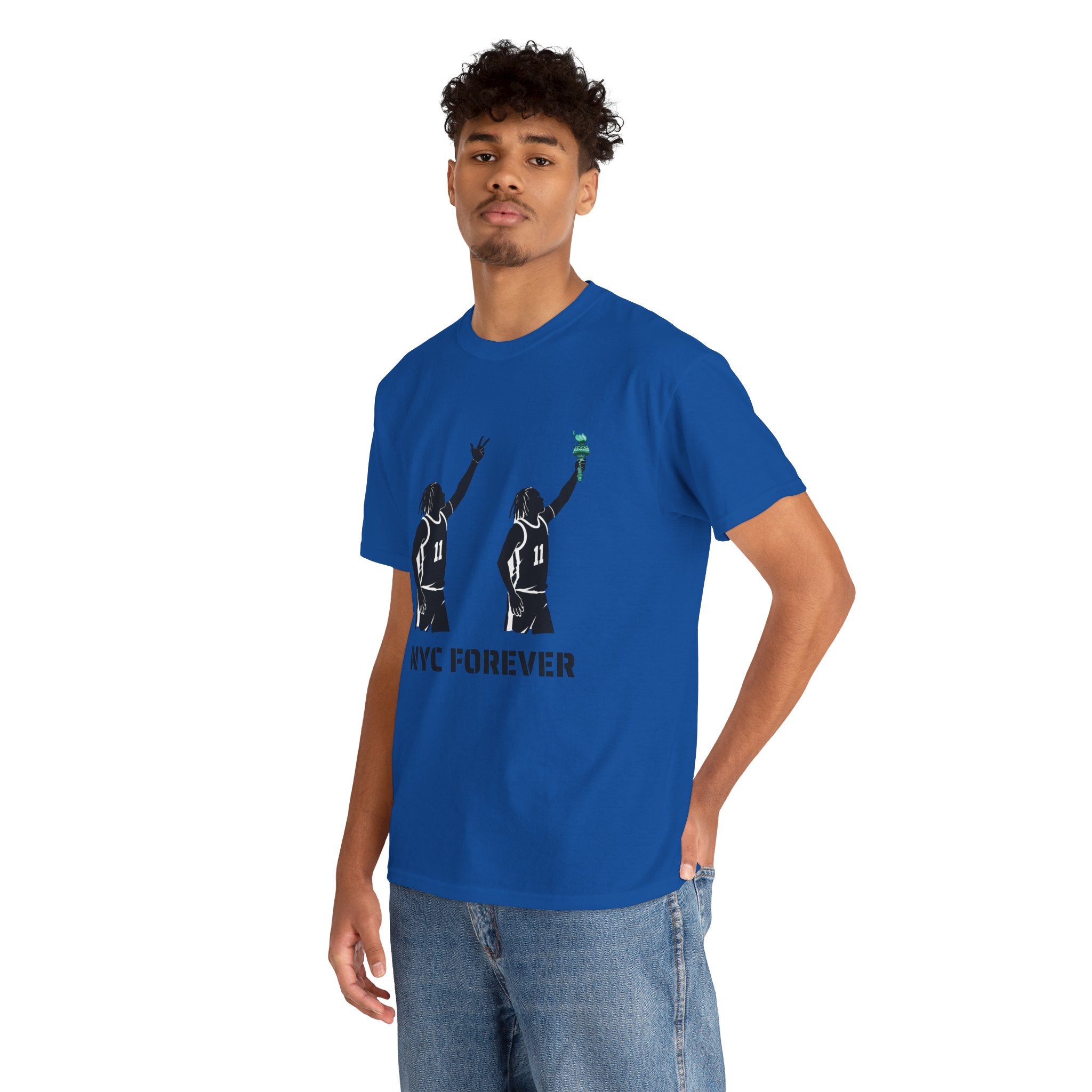 New York Basketball Jalen Brunson Tee | NYC Icons Statue of Liberty T-shirt