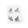 Get Well Soon NYC Pigeon 4.6” x 6.25” Greeting Cards | Pack of 10 Active Lifestyle Well Wishes Bird Lover Card Soccer Tennis Cycling Yoga Card Pack