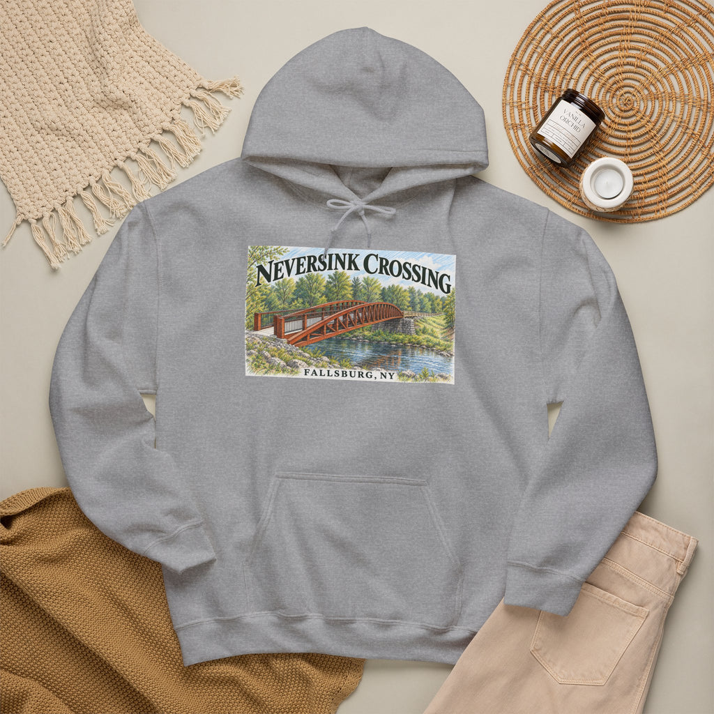 Neversink Crossing Fallsburg Catskills Upstate New York Pullover Hoodie