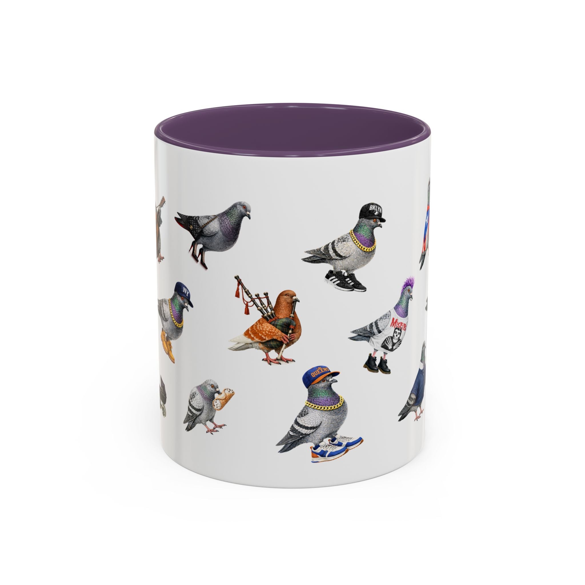 Pigeons of New York Colorful Mug | NYC Pigeon Bird Lovers Coffee Cup