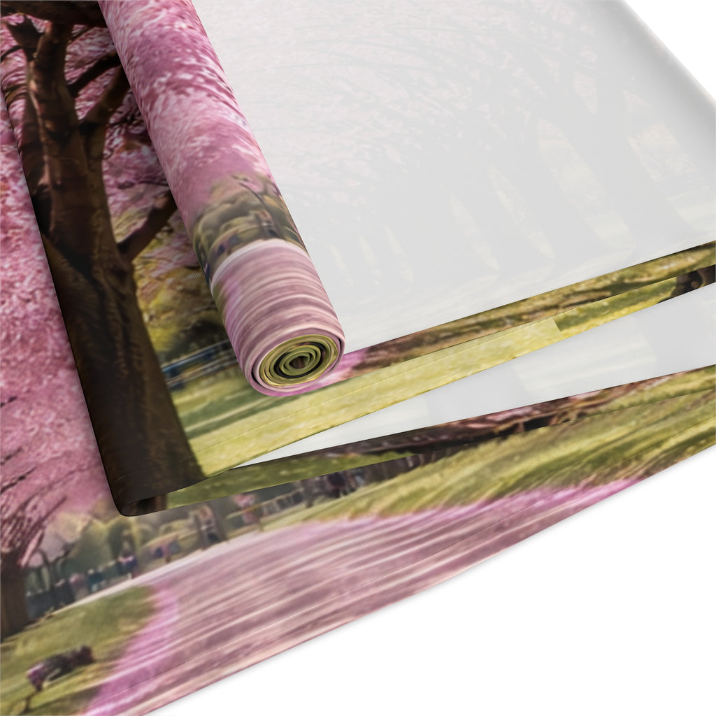 Prospect Park Cherry Blossoms Table Runner — Brooklyn Flowers Dining Table Decor