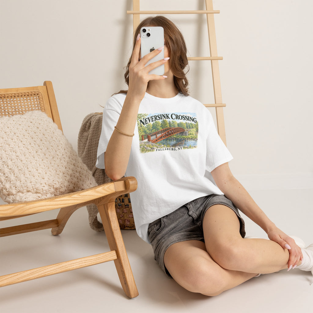 Neversink Crossing Fallsburg NY Scenic Bridge T-Shirt