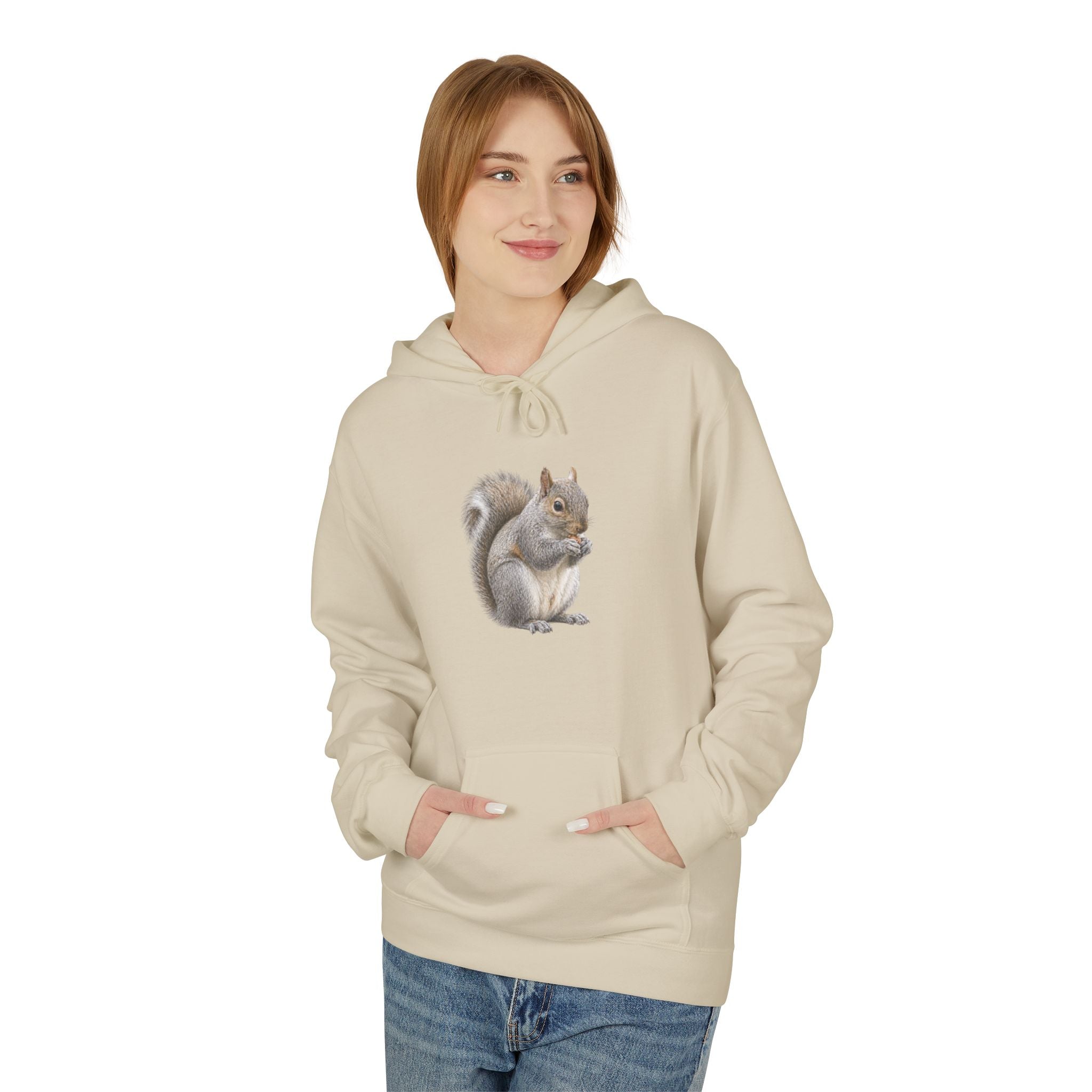 NYC Squirrel Hoodie — New York Hooded Pullover Sweatshirt