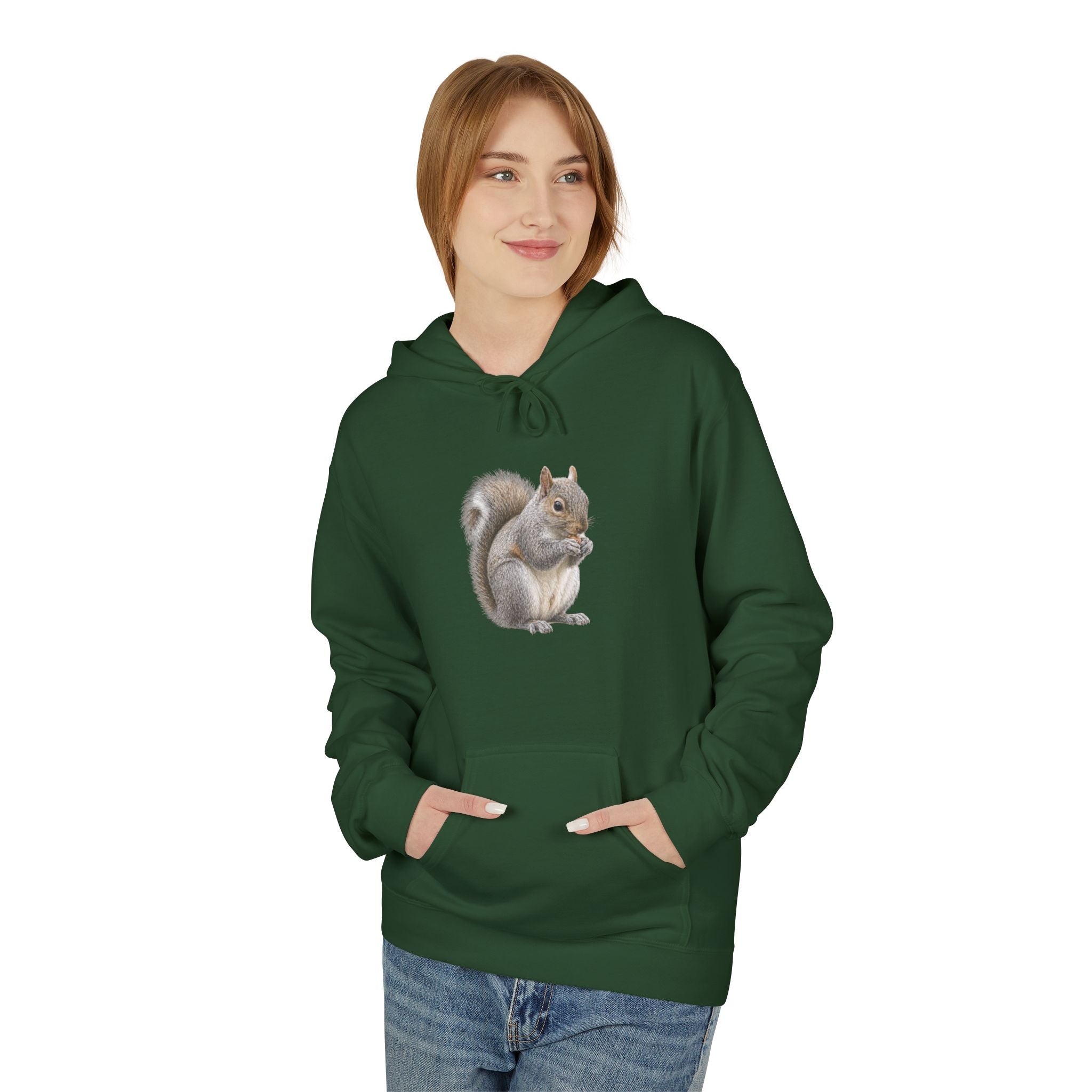 NYC Squirrel Hoodie — New York Hooded Pullover Sweatshirt