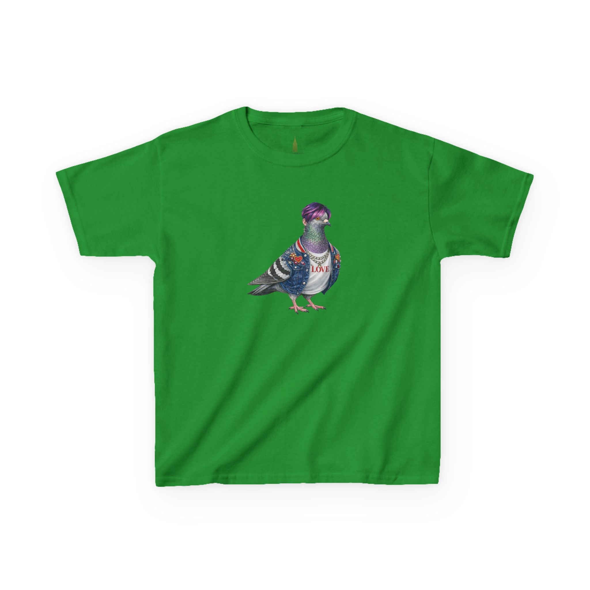 Customizable Koreatown NYC Pigeon Kids KPop Tee — Cute Bird K-Pop T-Shirt for Children