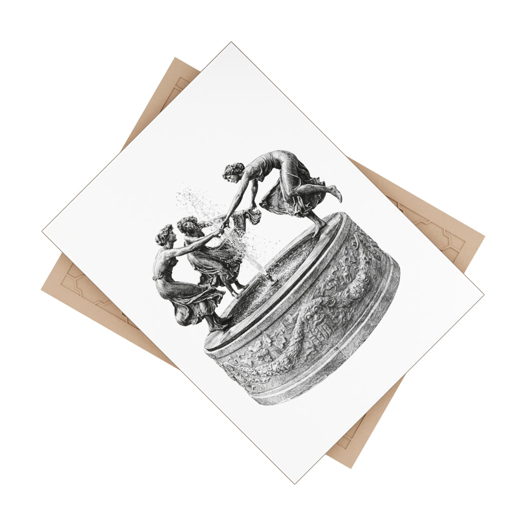 Central Park Untermeyer Fountain Ceramic Shower Tile 6" x 8"