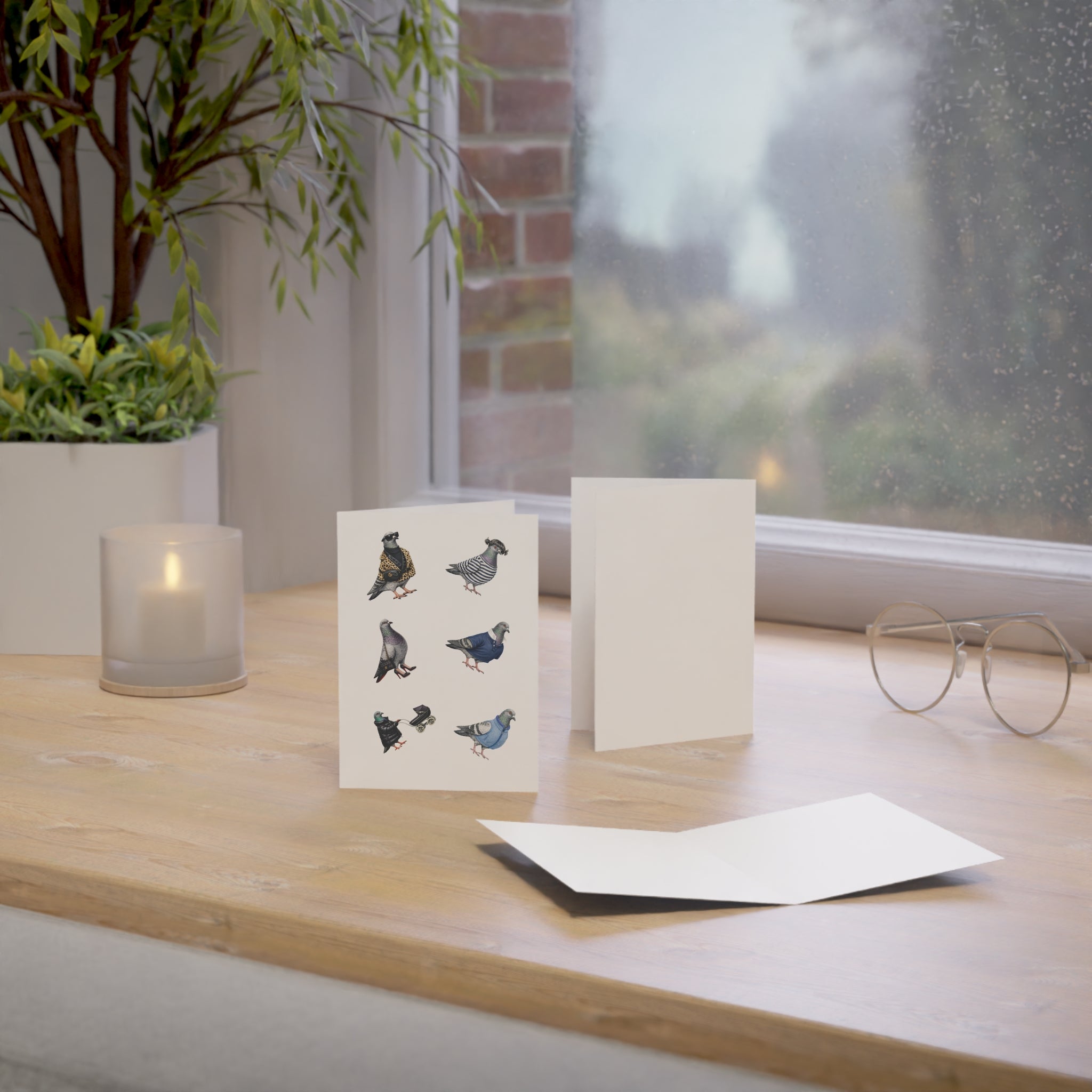 You're One Trendy Bird NYC Pigeon Greeting Cards |  Fashionable Stylish Bird Lover Card Pack