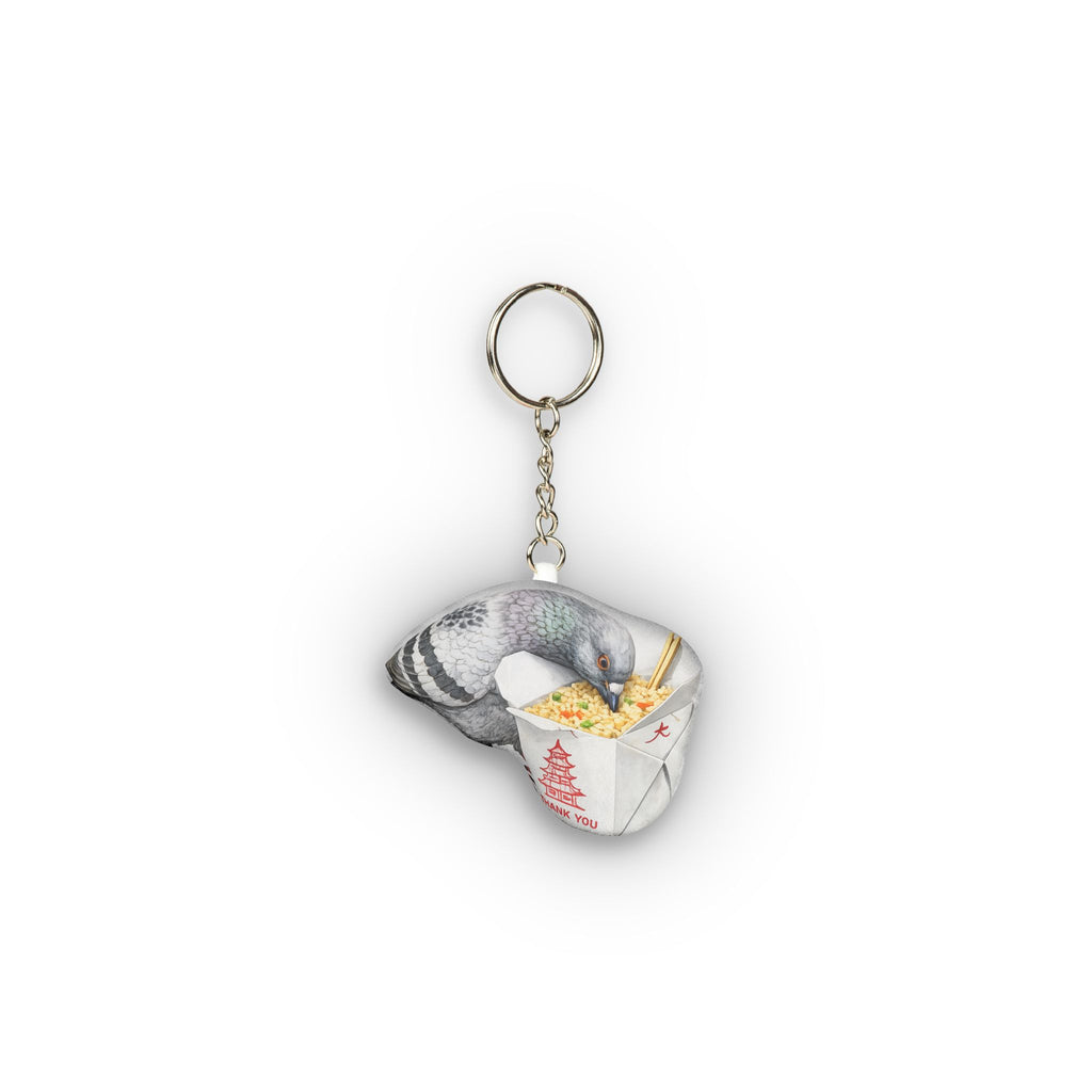 Flushing NYC Pigeon Mini Plush Keychain |  Queens Chinatown Bird Lovers Plushie Bag Charm