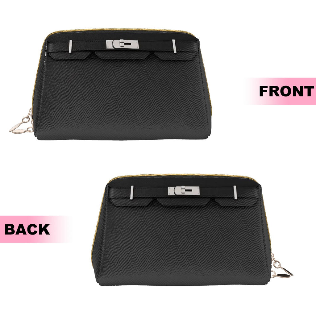 Canal Street Black PVC Leather Makeup Bag