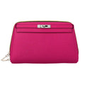 Canal Street Dark Pink PVC Leather Makeup Bag