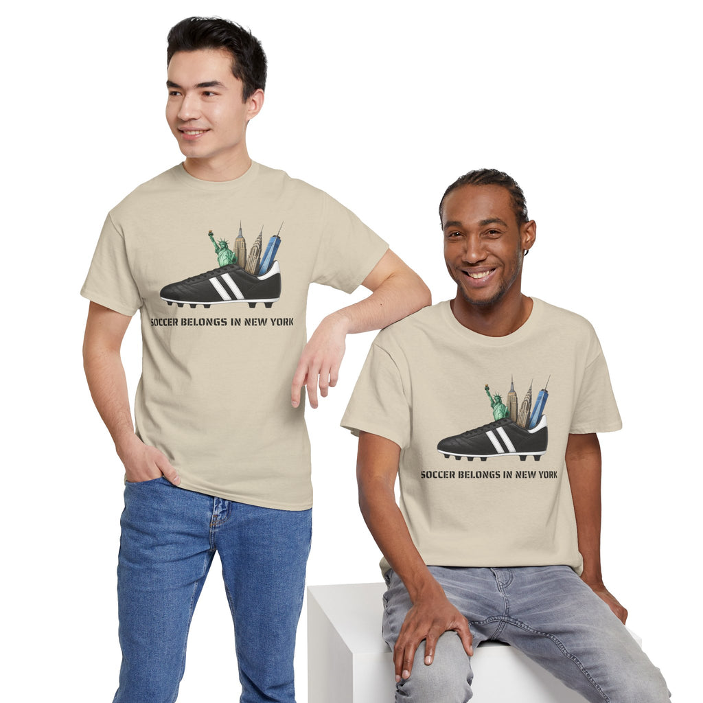 Soccer Belongs in New York T-Shirt | Soccer in NYC Tee